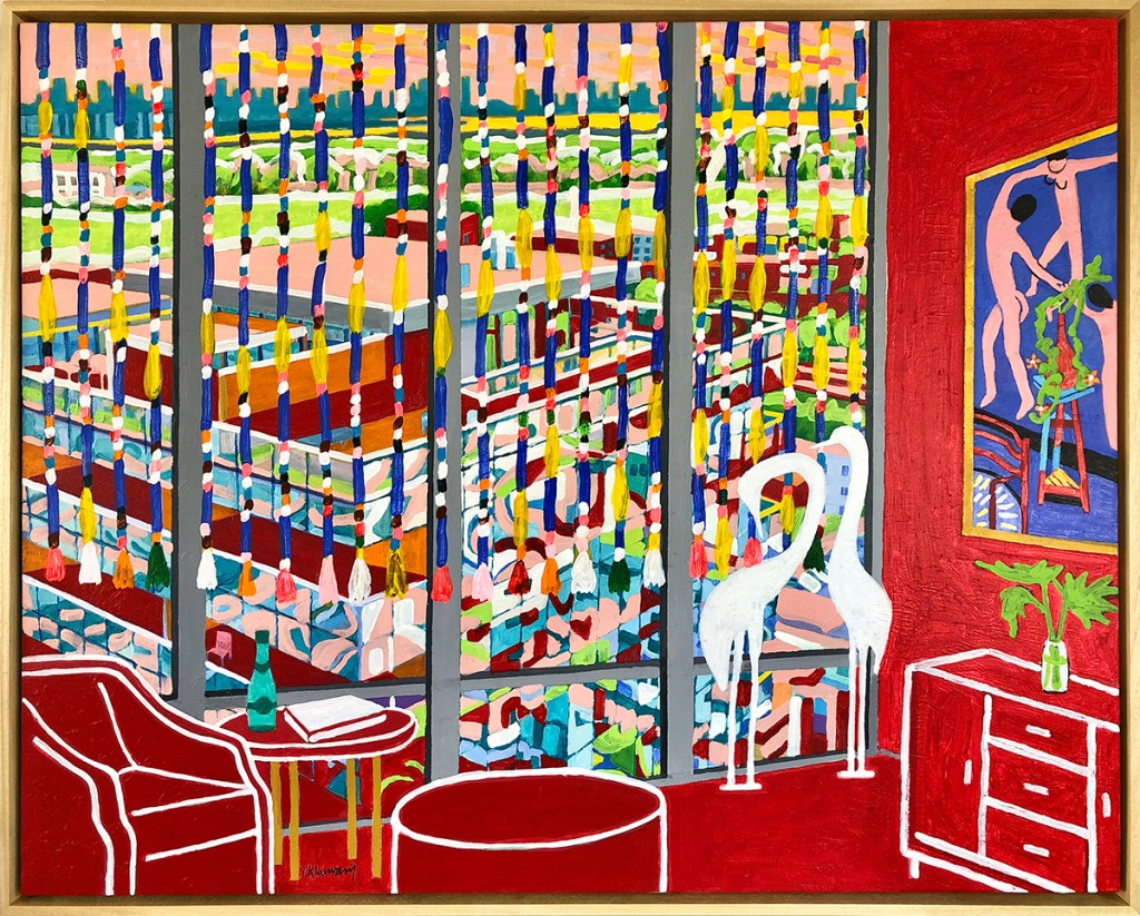 Miami red room painting by tony khawam